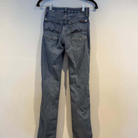 7 For All Mankind Women’s Jeans Size 24 Straight Leg Medium Wash - Picture 3 of 3